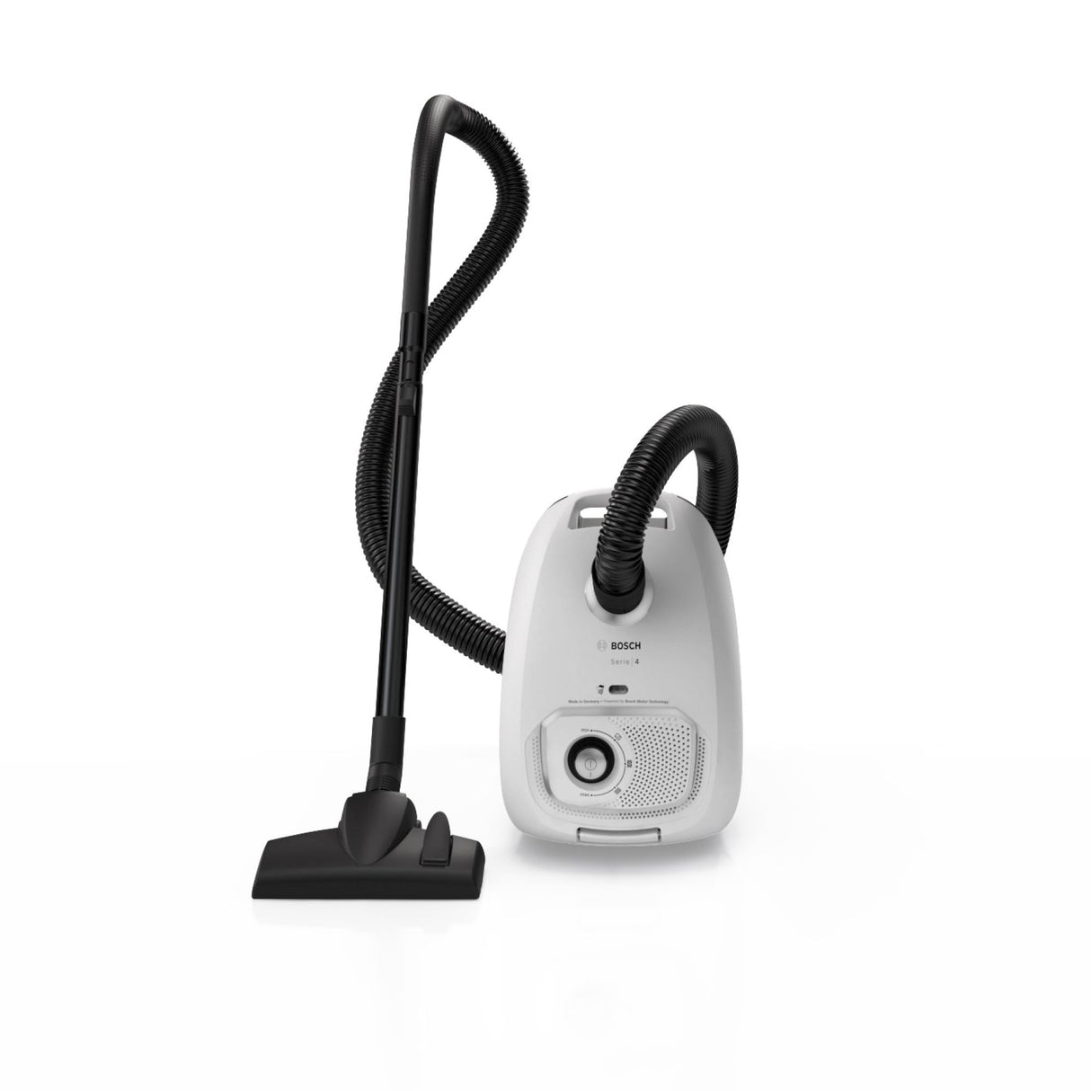 Bosch - Aspirador con Bolsa, Serie 4, Volumen XL de Bolsa de Polvo, Boquilla para Ranuras y tapicería, Blanco, BGB41WH1