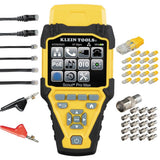 Klein Tools VDV501-770 - Juego de comprobador de cables, Scout Pro Max Ethernet, coaxial/video, teléfono, (RJ11/RJ12/RJ45) cables de conector F, controles remotos de prueba y mapa