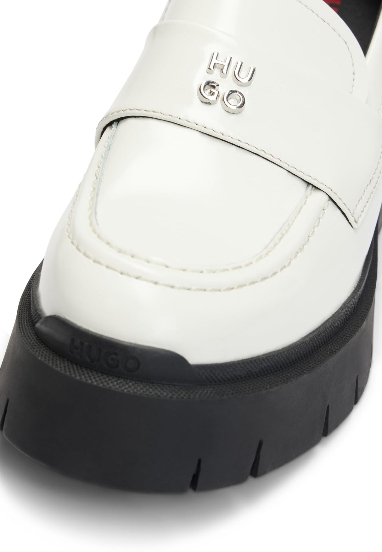 HUGO Kris_Loafer_BROF, Mocasines Planos Mujer, Natural, 36 EU