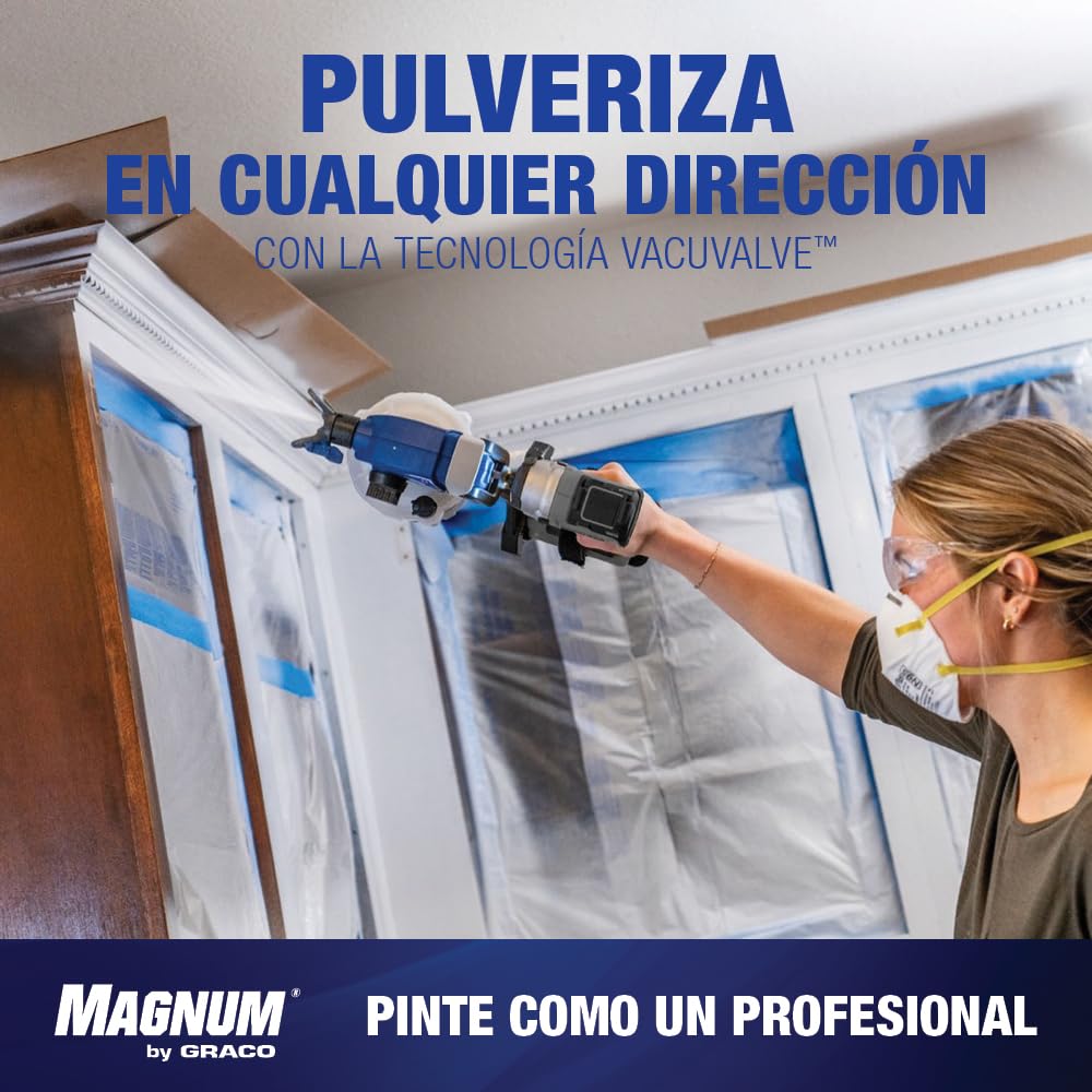 Magnum by Graco 26D361 TrueCoat 360 Cordless Connect, pulverizador de pintura airless portátil sin cable, pulverizador para taladro, uso doméstico, pequeños proyectos decorativos (presión máx 138 bar)