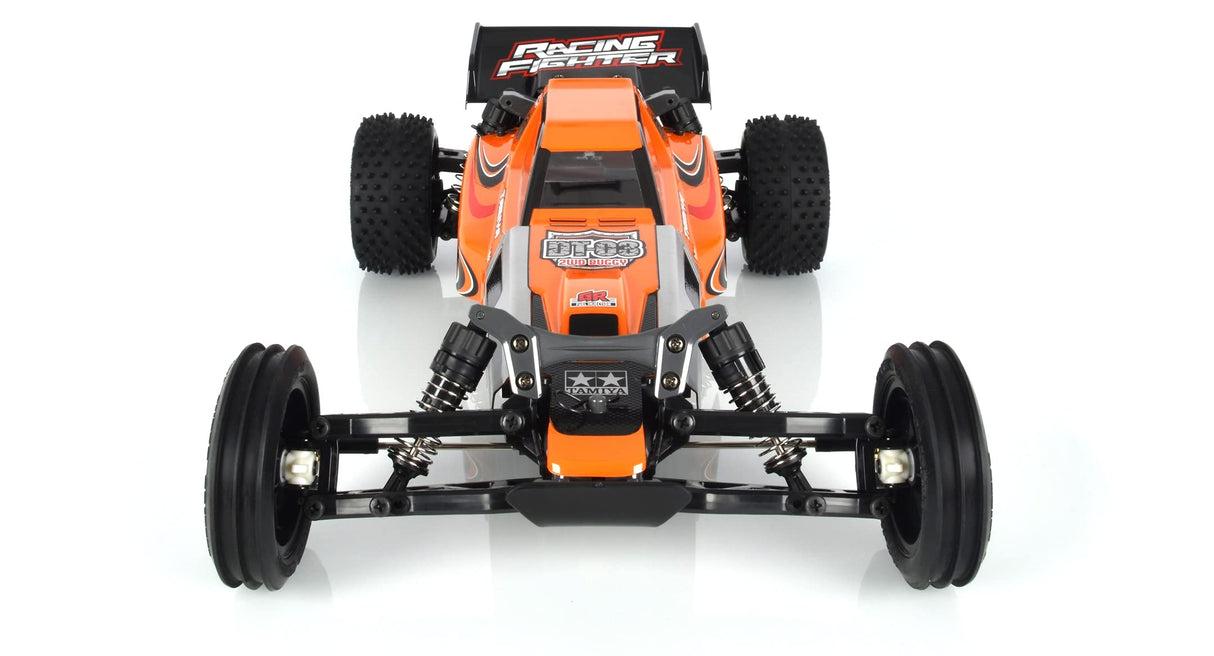 Tamiya Buggy 58628 1:10 Racing Fighter (DT-03) The Real, Coche teledirigido, vehículo RC, modelismo, Kit para Montar, Hobby, Tinkering, Color Naranja