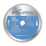 Evolution Hoja de sierra de 255 mm (T255TCT-70MS) de Evolution para cortar acero fino: la hoja de sierra de metal con punta de carburo no genera calor, rebabas ni chispas