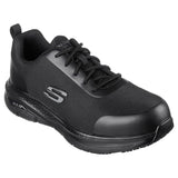 Skechers Arch Fit Sr Ringstap, Zapatos de trabajo Hombre, Black Textile/Synthetic, 45 EU