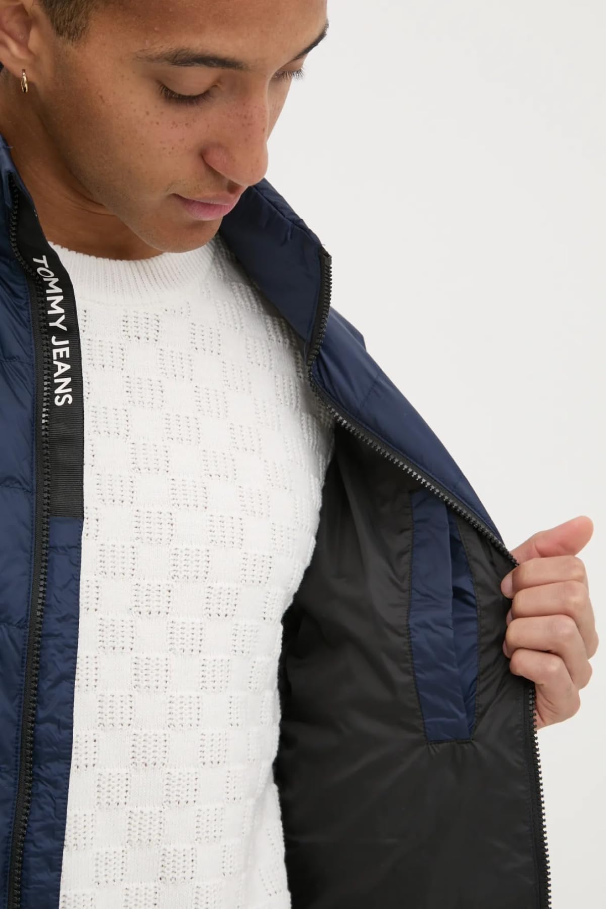 Tommy Jeans Cazadora acolchada Hombre Down impermeable, Azul (Dark Night Navy), M
