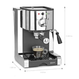 BEEM Máquina de café espresso ESPRESSO-PERFECT | Máquina de café espresso de 20 bares | Para cápsulas, polvo&Pads | Con boquilla de espuma de leche para especialidades de café como las del barista