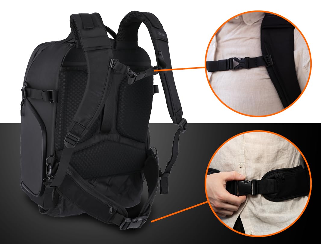 Rollei Fotoliner Ocean Pro Trolley | Mochila y Carrito 2 en 1 | Mucho Espacio de Almacenamiento para cámara y portátil | Material Reciclado sostenible | Protección antirrobo y protección contra la