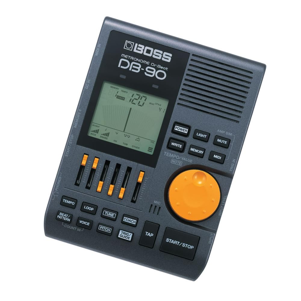 Metrónomo digital BOSS DB-90 — 4 sonidos de metrónomo y entrada MIDI