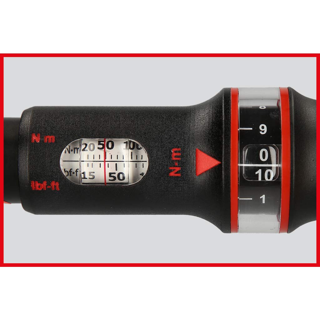 KS Tools 516.1672 - Llave dinamométrica con alojamiento cuadrado encajable (565 mm, 60-320 Nm, 14 x 18 mm)