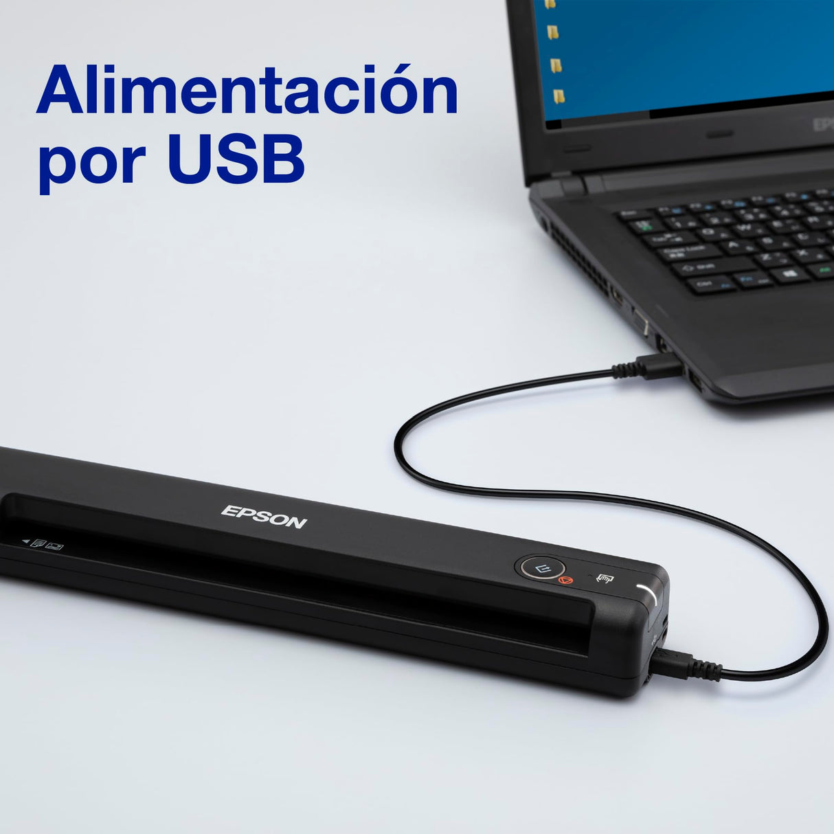 Escáner móvil rápido WorkForce ES-50 A4 con tecnología Epson ScanSmart y sin tiempo de encendido