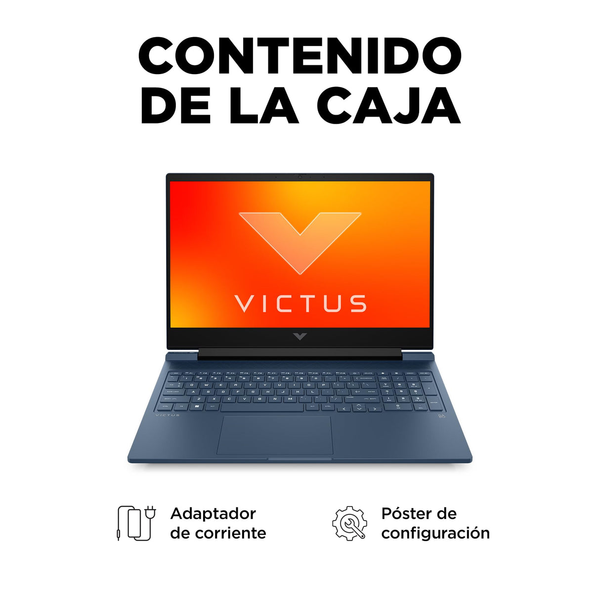 HP VICTUS 16-s0027ns - Ordenador portátil Gaming de 16.1" Full HD (AMD Ryzen 7 7840HS, 16GB RAM, 512GB SSD, NVIDIA GeForce RTX 4060, Sin Sistema Operativo) Blue - Teclado QWERTY Español