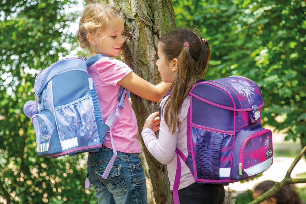Herlitz Loop Plus Mochila Escolar, Niñas, Morado, 37 x 31 x 22 cm