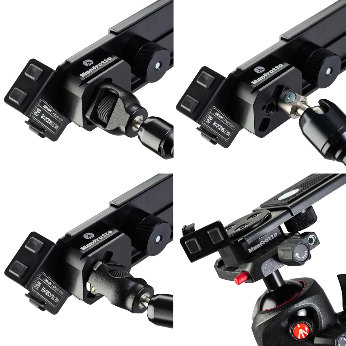 Manfrotto TetherGear Soporte para Tablet 9"-13" - Soporte para Tablet o iPad - Múltiples Puntos de Montaje - Brazo Deslizante Ajustable - MLTSA3301B