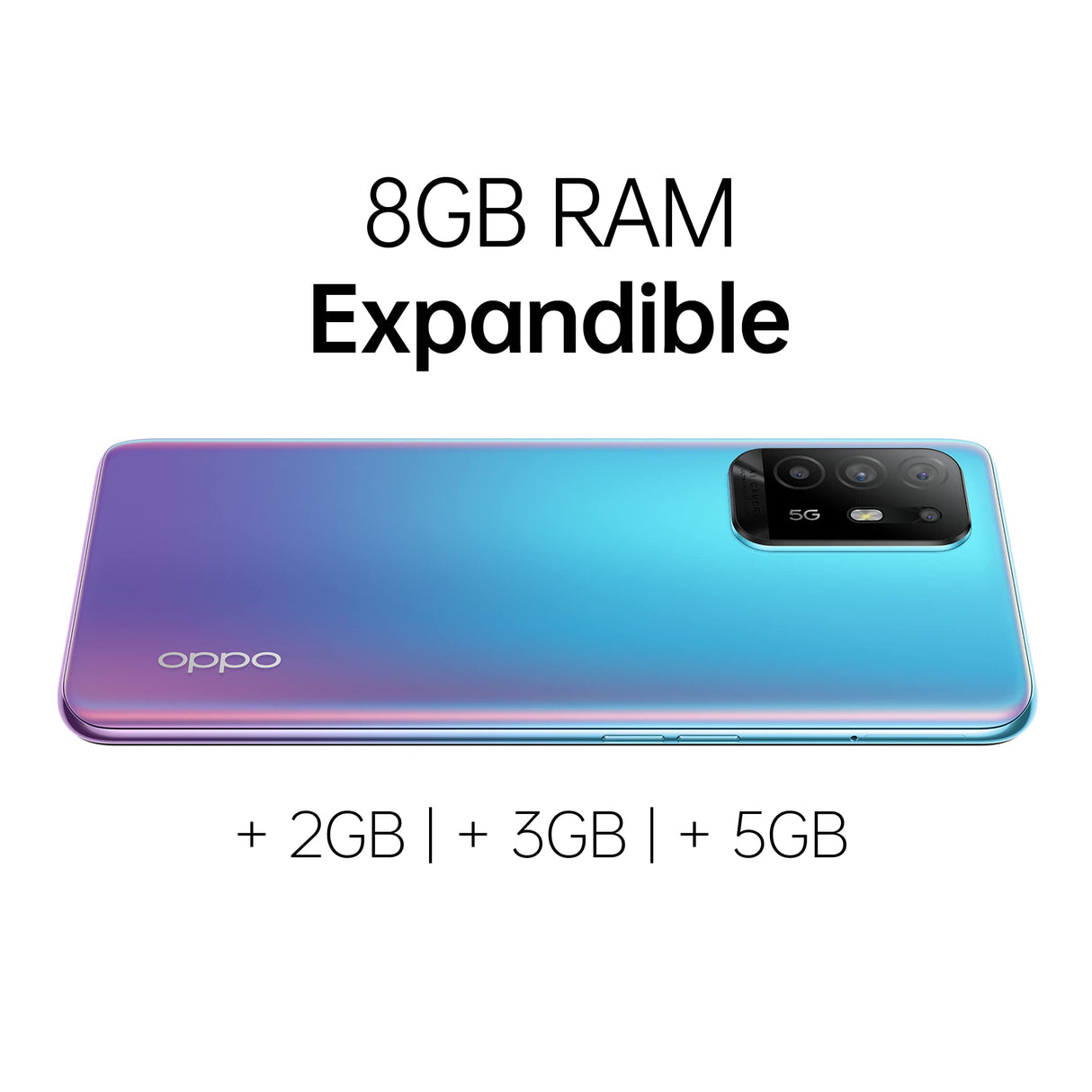OPPO A94 5G + Pack de Regalo (USB 3.1 Type-C) - Smartphone 128GB, 8GB RAM, Dual SIM, Pantalla 6,43”, Cámara 48MP+8MP+2MP+2MP, Batería 4310mAh, Carga Rápida 30W – Azul
