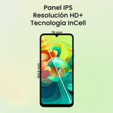 SPC Discovery 2 ME – Smartphone 6,75” HD+, 6GB RAM, 256GB Memoria Interna, Triple Cámara IA, NFC, 5000 mAh Carga rápida 18W, teléfono móvil Android 14, desbloqueo biometría – Deep Sky