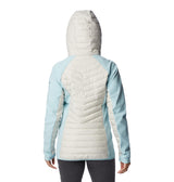 Columbia Powder Lite-Chaqueta híbrida con Capucha Acolchada, Mujer, Piedra Oscura, Aqua Haze, M