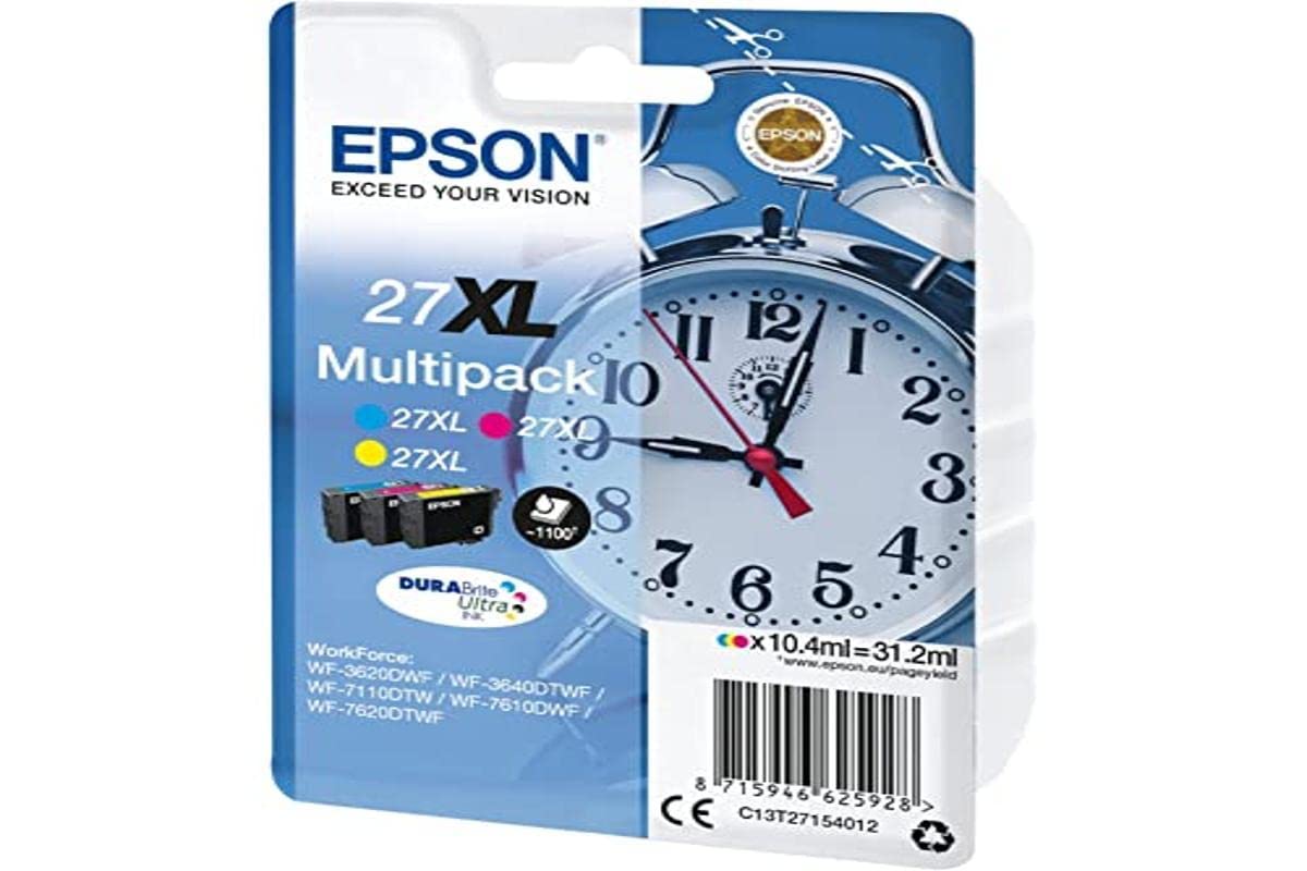 Epson C13T27154022 - Cartucho de tinta, multi-pack XL, tricolor (amarillo, magenta, cian)