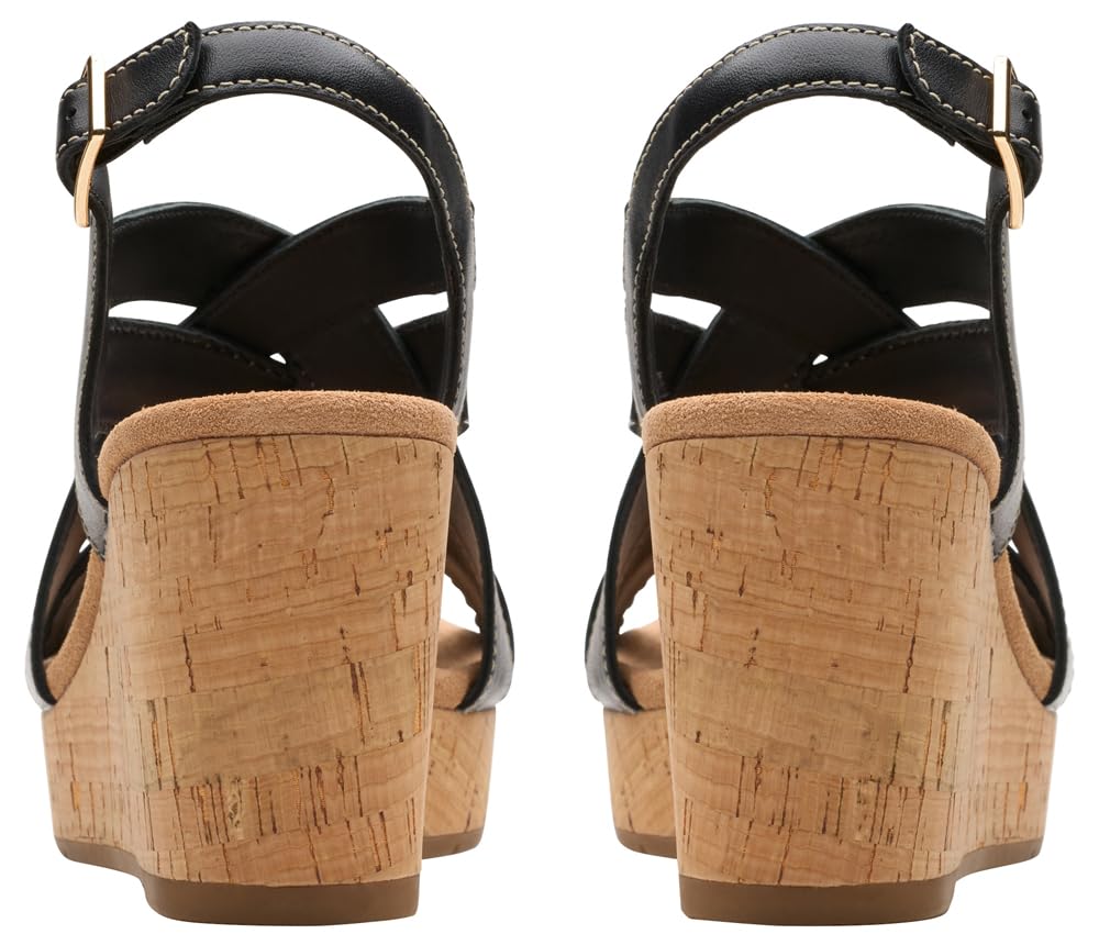 Clarks Sabina Sling, Sandalia Mujer, Black/Black, 37 EU