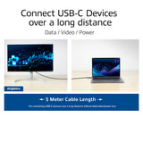 ACT Cable óptico activo USB C (AOC) de 5 m, cable de video USB C USB 3.2 Gen2, 10 Gbps de alta velocidad, cable activo de fibra óptica USB C, para videoconferencias, Smartboard - AK4305