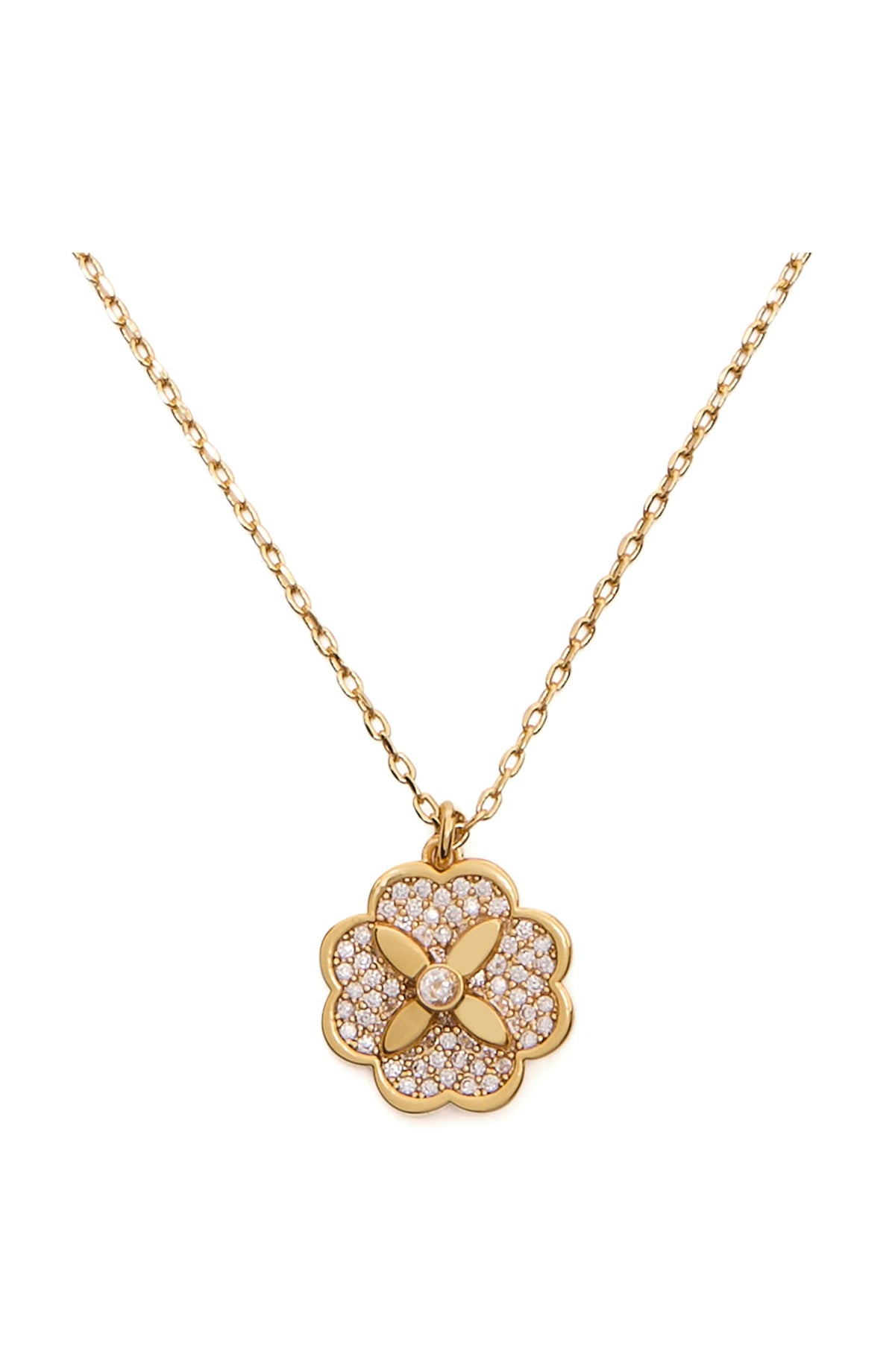 Kate Spade New York Colgante mini Heritage Bloom, Claro/Oro