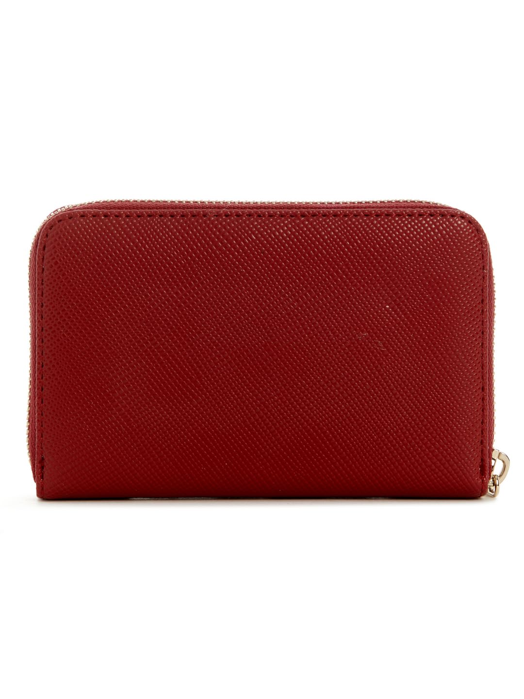 Guess Laurel II - Cartera Mediana con Cremallera Alrededor para Mujer, Granate, Talla única