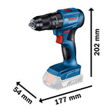Bosch Professional 18V System atornillador de impacto a batería GDR 18V-215 + atornillador GSB 185-LI (incl. 2 baterías GBA 18V 2.0Ah, cargador GAL 18V-20, maletín)