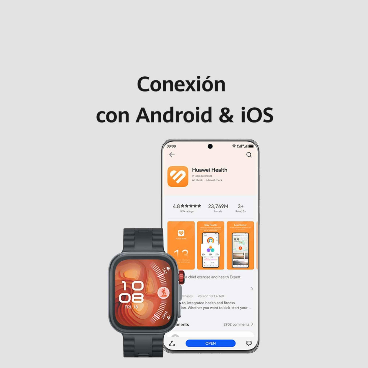 HUAWEI Watch FIT 4 Pro Smartwatch, Cristal de Zafiro y Titanio, Brillo máximo de 3.000 nits, Pago por NFC, Dual –Band GPS, ECG, Deportes al Aire Libre de Alto Rendimiento
