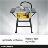 Kreator PowerPlus POWX07595-Sierra de mesa (2000 W, 250 mm), Multicolor
