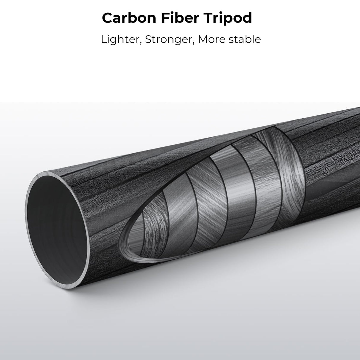 K&F CONCEPT Trípode Cámara Carbono 172CM Trípode Ligero Fotografía Professional de Viaje 360° Rótula de Bola y Placa de Liberación para Cámara DSLR (1.32KG)