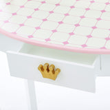 Teamson Kids Mesa de Tocador Castillo de Madera Espejo y Taburete TD-12951A