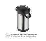 Alfi 30887020300 - Jarra dispensadora de Bebidas, 3 l, Acero Inoxidable Mate, Color Gris y Negro