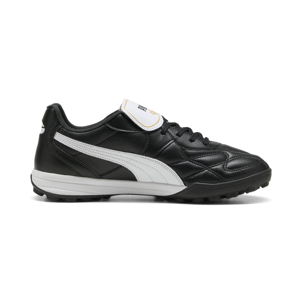 PUMA King Top TT, Zapatillas de fútbol Unisex Adulto, Negro Blanco Oro, 42 EU