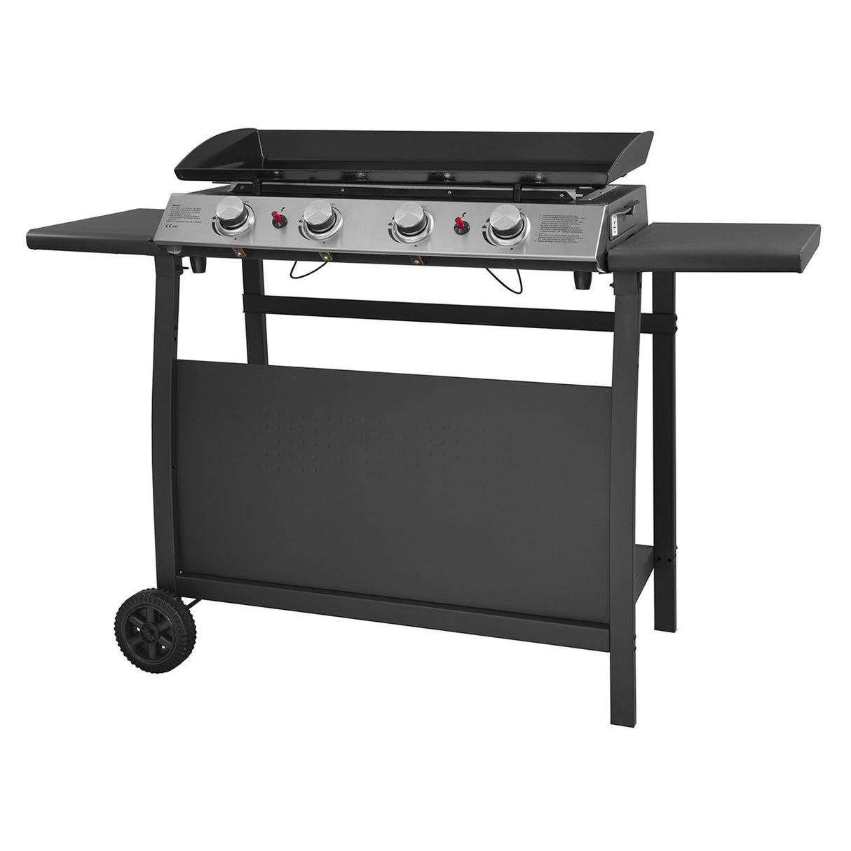 Happy Garden Plancha de Gas Valencia 4 quemadores 10kW + Carrito