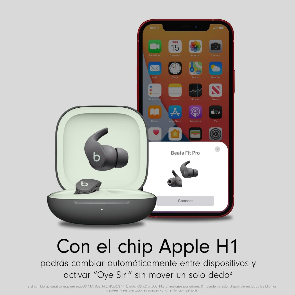 Beats Fit Pro – Auriculares intraurales Totalmente inalámbricos con cancelación del Ruido – compatibles con Apple y Android, Class 1 Bluetooth®, calificación IPX4, micrófono Integrado – Gris Salvia