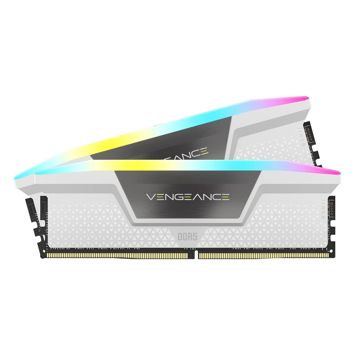 CORSAIR Vengeance RGB DDR5 RAM 32GB (2x16GB) 6000MHz CL30 Intel XMP iCUE Memoria de Ordenador Compatible - Blanco (CMH32GX5M2B6000C30W)