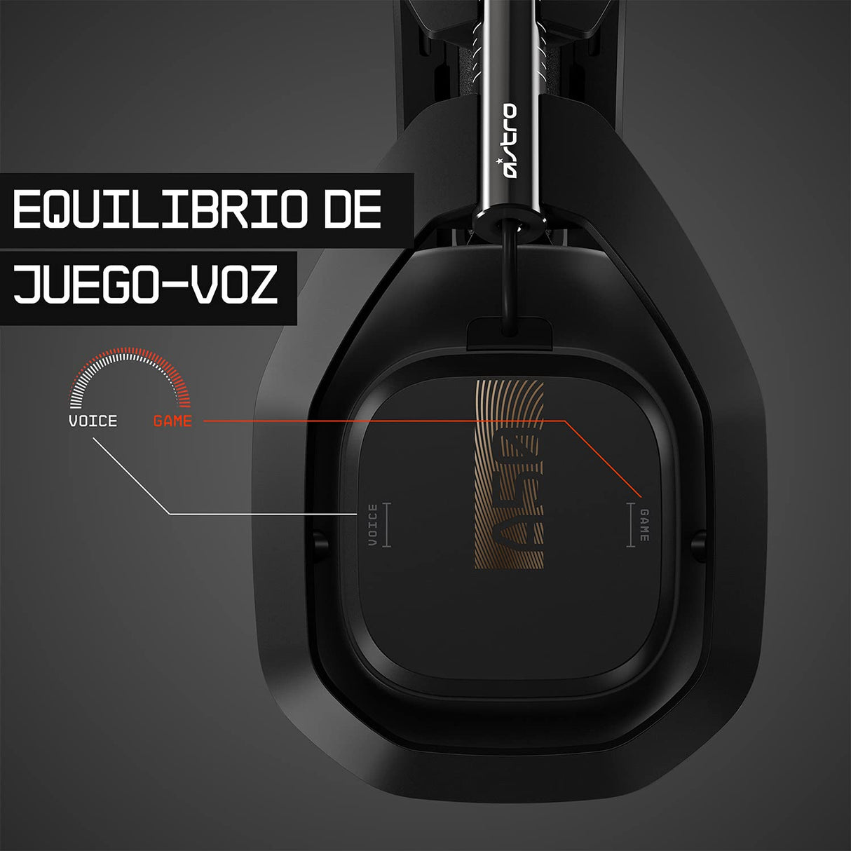 ASTRO Gaming A50 Auriculares inalámbricos para gaming y estación-base de carga, 4a gen, control de balance de juego, voz, 2.4 GHz, 15m alcance, Xbox Series X y S, Xbox One, PC - Negro/Oro