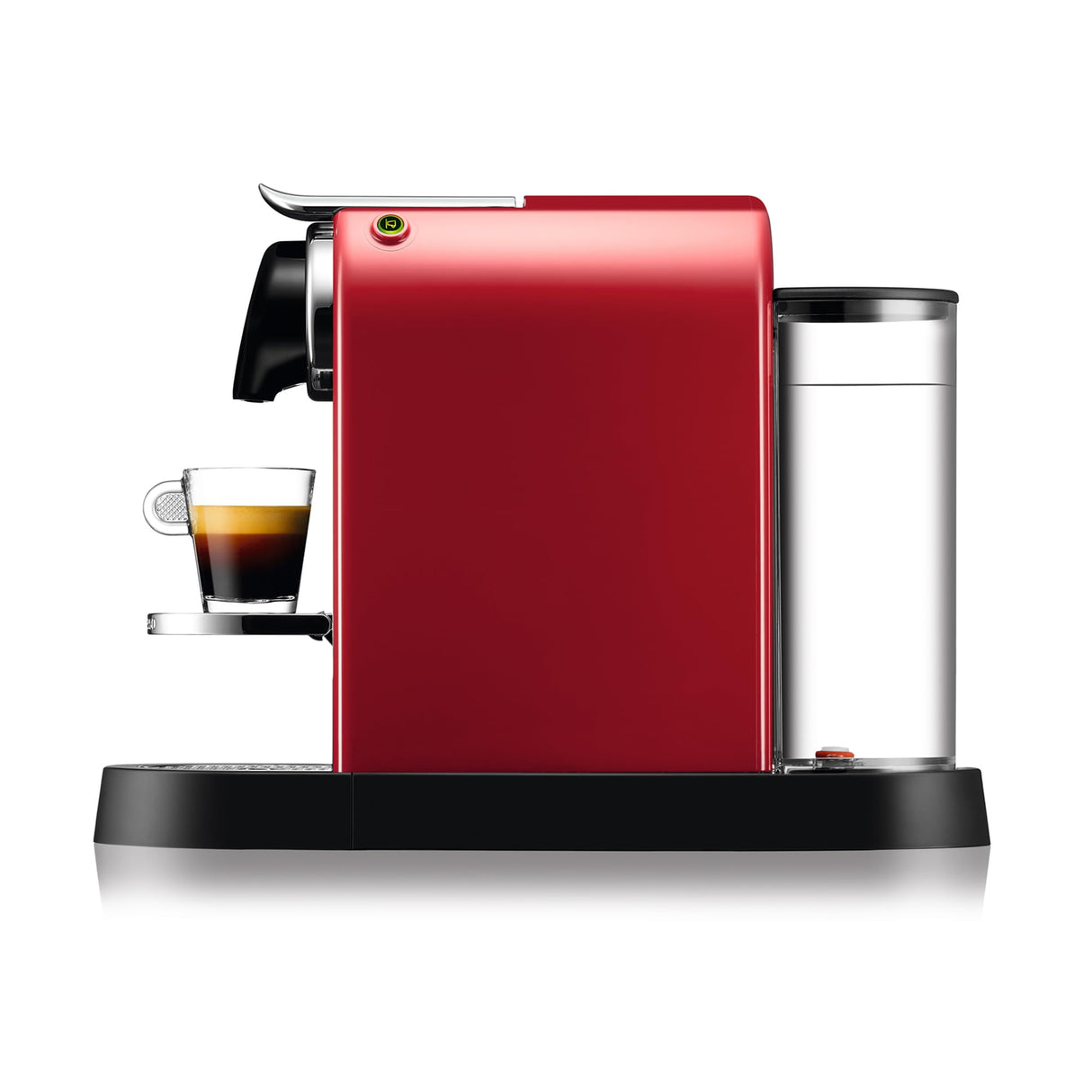 Krups Nespresso Citiz XN7415 - cafetera de cápsulas monodosis, con 19 bares de presión, thermoblock, función automática con botones retroiluminado, color granate, modo Eco, Incluye kit bienvenida