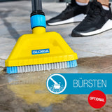 Gloria MultiJet 18 V Set | Utilizable como Limpiador a presión, Pistola de Espuma, pulverizador, Cepillo | Boquilla 4 en 1, Lanza de 40 cm, Manguera de 5 m | Incl. batería 18 V Bosch