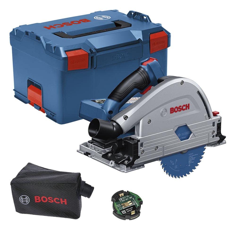 Bosch Professional BITURBO GKT 18V-52 GC - Sierra circular de inmersión a batería (Brushless, 18V, disco Ø 140 mm, Connectivity, sin batería, en L-BOXX)