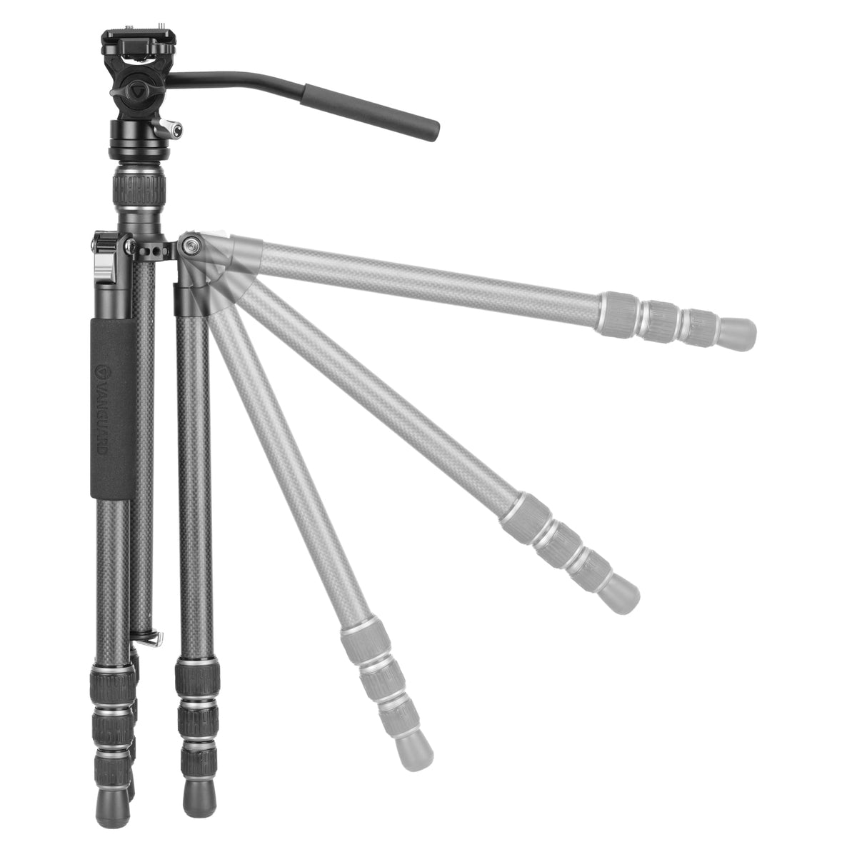 Vanguard Vesta GO 234CV10 - Trípode de Viaje de Carbono, rótula de vídeo