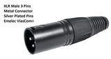Emelec VíasCom R-DMX3-2110/050 – 50m Cable Balanceado Digital DMX 110Ω OFC 2x0,22mm² montado en Portacables con XLR 3 pines – Color Azul Noche – PVC Muy Flexible