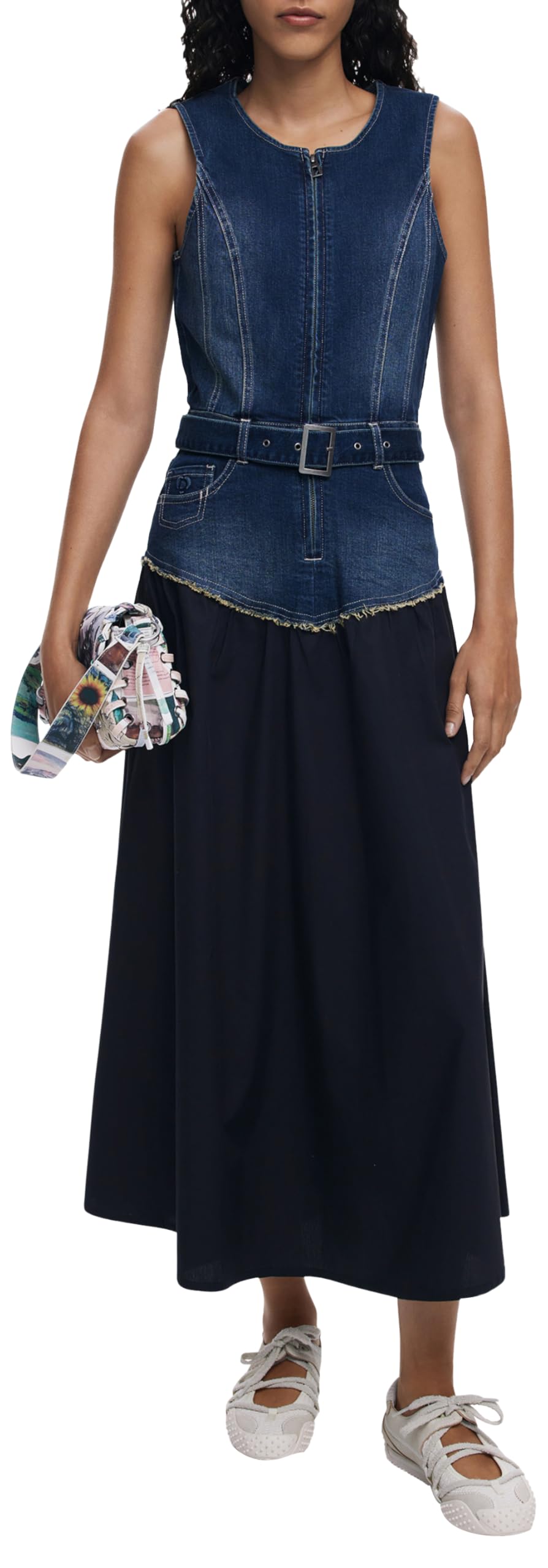 Vest_Poplin, 5053 Denim Medium Wash, XS
