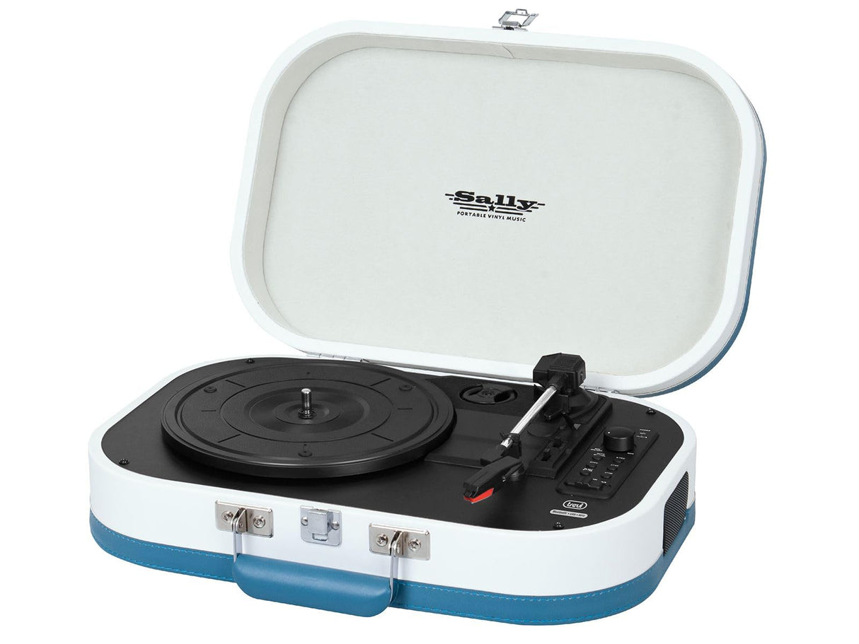Tocadiscos Trevi TT 1020 BT USB Estéreo Bluetooth Batería Recargable Turquesa