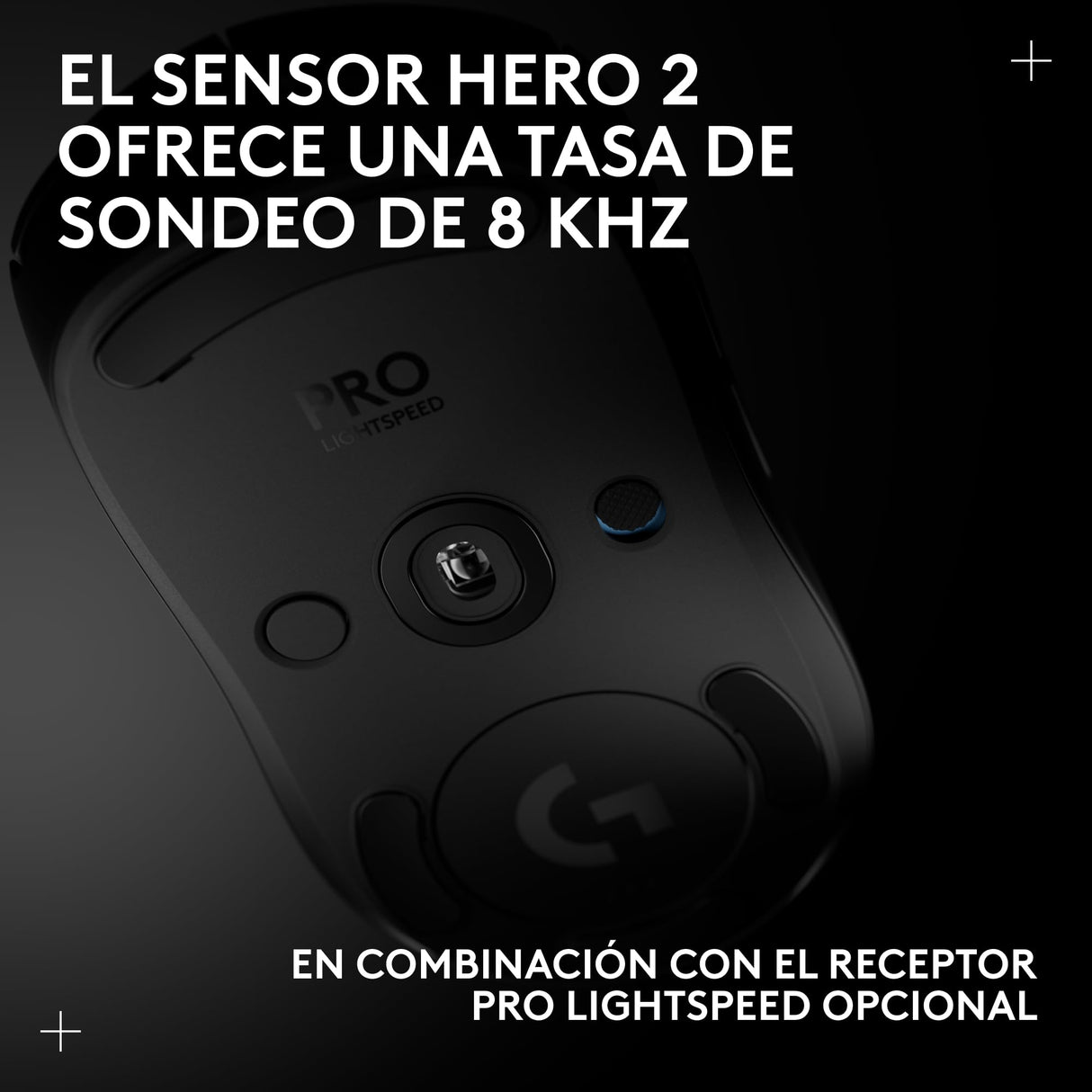 Logitech G PRO 2 LIGHTSPEED,ratón inalámbrico para gaming, para diestros o zurdos con hasta 4 botones laterales magnéticos personalizables y conmutables,sensor de 44 000 DPI,carga USB-C, PC/Mac-Negro