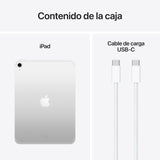 Apple iPad de 11 Pulgadas: Chip A16, Modelo de 11 Pulgadas, Pantalla Liquid Retina, 256 GB, Wi Fi 6, Redes 5G, cámaras Frontal y Trasera de 12 Mpx, Touch ID, autonomía para un día Entero – Plata