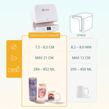 LOKLiK Auto Tumbler Heat Press para Tazas Vasos Tazas Botellas de Bebida y Bolsas - Personaliza con Folia Flex Vinilo - Prensa de Transferencia - Sublimación - Funciona con Vidrio Cerámica y Acero