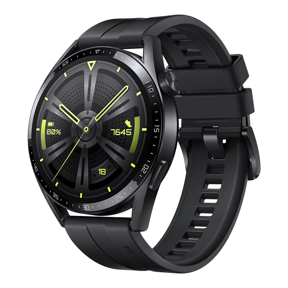 HUAWEI Watch GT 3 Negro, 46 mm, Larga autonomía, AI Running Coach, 100 más Modos Deportivos, Llamadas Bluetooth, Posicionamiento de Cinco Sistemas, Seguimiento de frecuencia cardíaca, Monitoreo de
