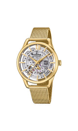 Festina Reloj Mujer F20629/1 Automatico Caja de Acero Inoxidable 316l Dorado Correa de Acero Inoxidable 316l Dorado