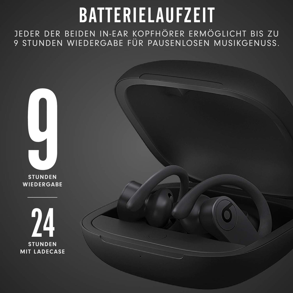 Beats by Dr. Dre Powerbeats Pro, Auriculares Totalmente Inalámbricos, Bluetooth NFC, Talla Única, Negro