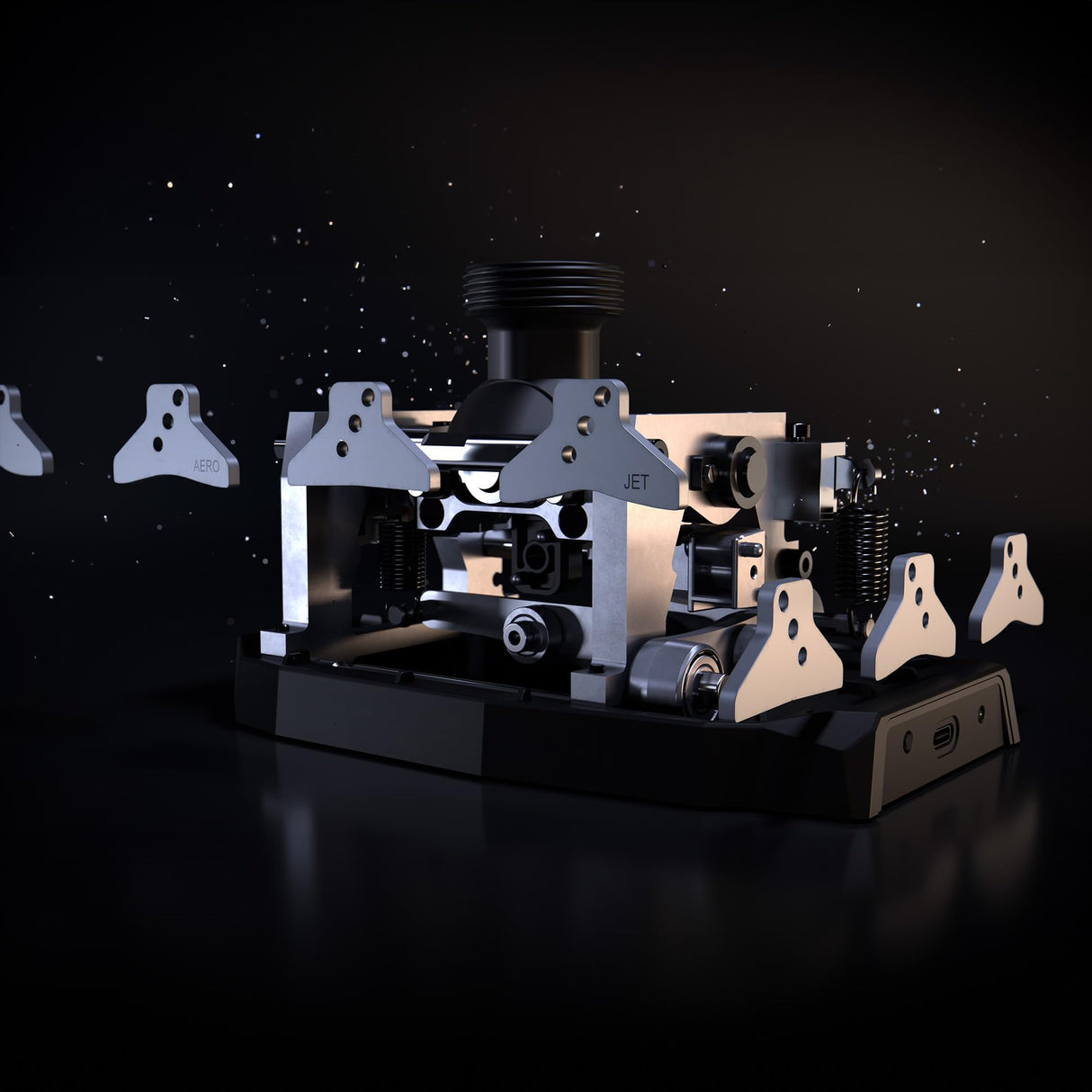 Thrustmaster AVA, Base Modular con Múltiples Configuraciones para Joystick de Simulación de Vuelo, Compatible con Todos los Tipos de Aviación en PC