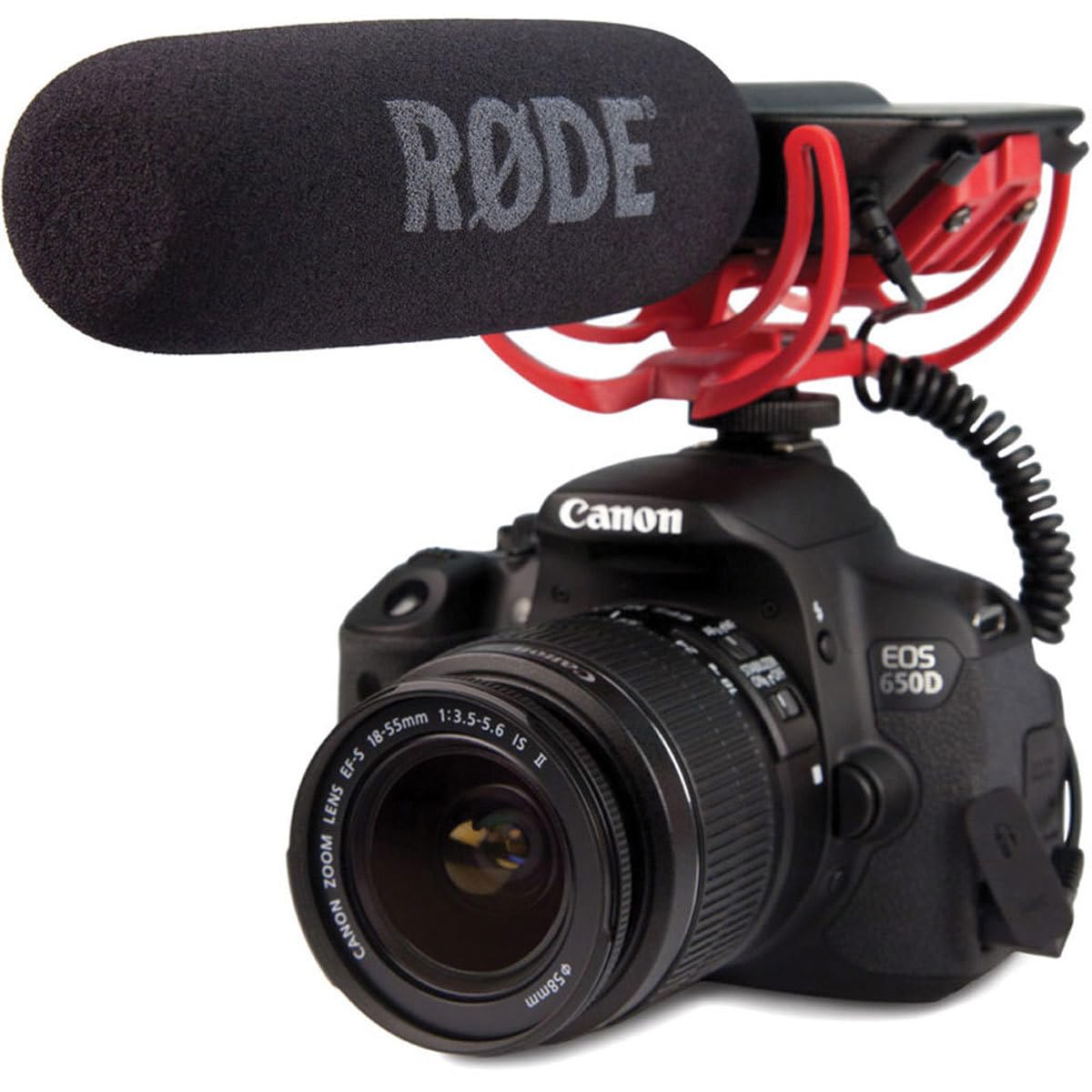 RØDE VideoMic Rycote Micrófono de cañón de para cámara RØDE VideoMic con filtro paso alto y atenuador para grabación cinematográfica, creación de contenido y grabación en exteriores